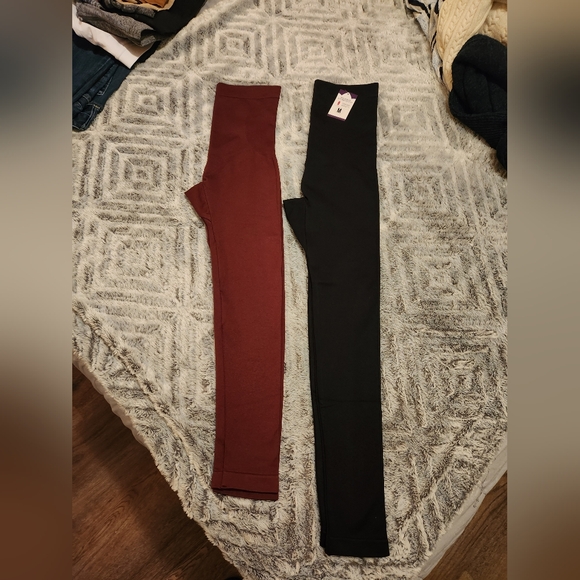 Bundle of 2 Shapermint high waist tummy control leggings size M red/black NWT - Picture 2 of 12